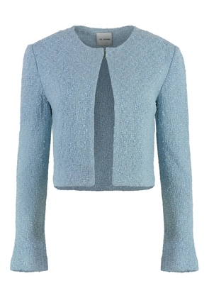 St. John textured cropped jacket - Blue