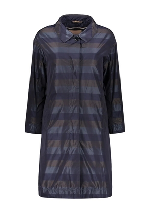 Moorer striped trench coat - Blue