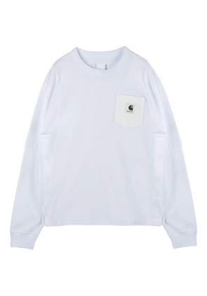 sacai xCarhartt WIP pocket-chest long-sleeve T-shirt - White