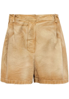 Prada pleat-detailing shorts - Neutrals