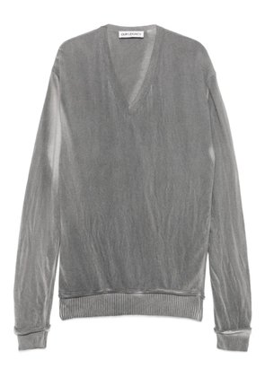 OUR LEGACY V-neck ribbed-trim sweater - Grey