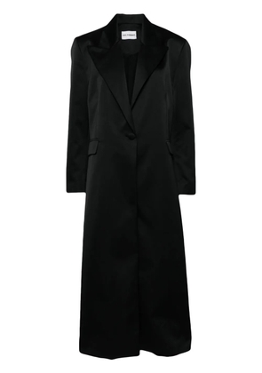 DES PHEMMES longline single breasted coat - Black