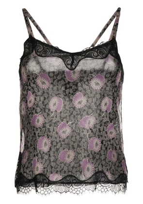 Anna Sui floral-print silk cami top - Multicolour