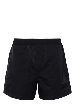 Zegna embroidered-logo swim shorts - Blue