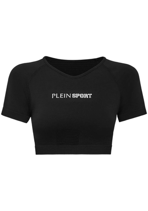 Plein Sport seamless cropped T-shirt - Black