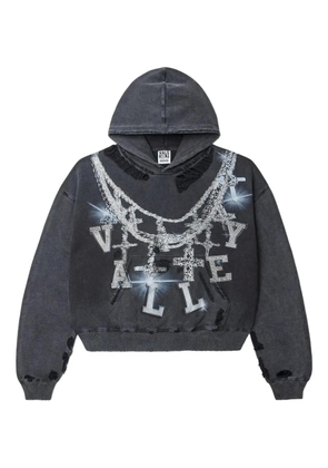 Vale Big Chain print hoodie - Grey