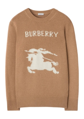 Burberry equestrian-knight wool-blend sweater - Brown
