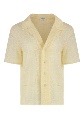 Saint Laurent embroidered muslin pajama set - Yellow
