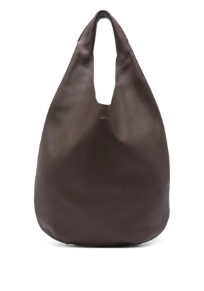 A.P.C. Le Neige leather shoulder bag - Brown