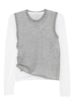 LOEWE draped cashmere top - Grey