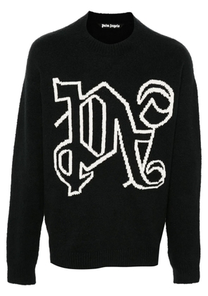 Palm Angels intarsia-knit logo jumper - Black
