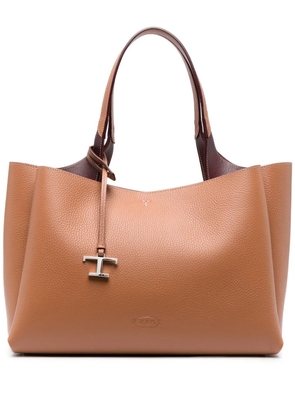 Tod's T Timeless leather tote bag - Brown