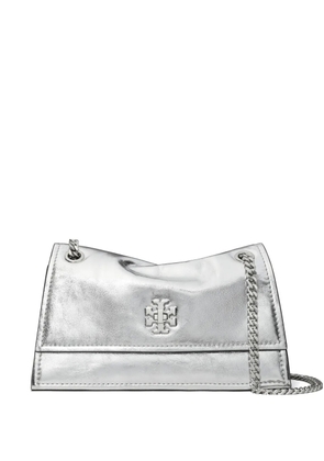 Tory Burch mini Kira turn-lock metallic shoulder bag - Silver