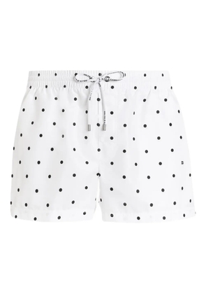 Dolce & Gabbana polka dot swim shorts - White