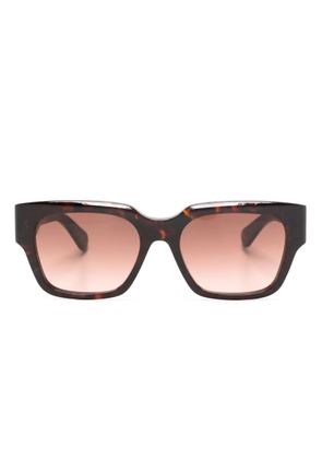 Chloé Eyewear logo-print square-frame sunglasses - Brown