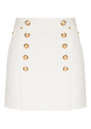Balmain canvas skirt - White