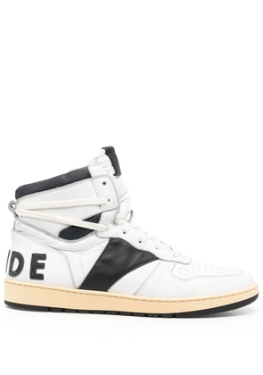 RHUDE colour-block high-top sneakers - White