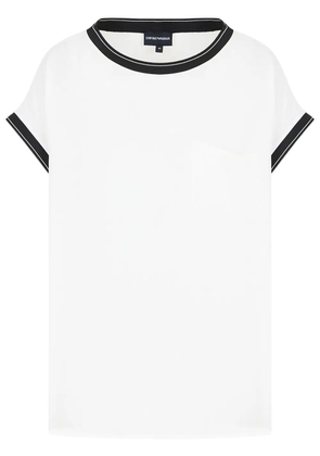 Emporio Armani chiffon short-sleeve blouse - White