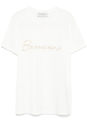 ERMANNO FIRENZE logo-embroidered T-shirt - White
