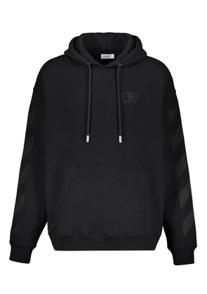 Off-White logo-print hoodie - Black