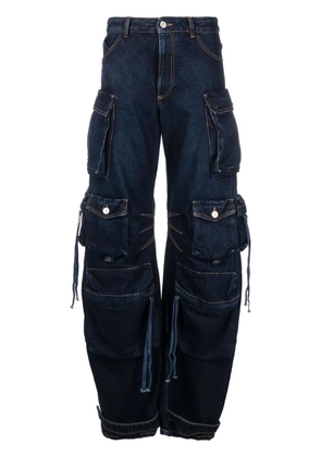The Attico Fern wide-leg cargo jeans - Blue