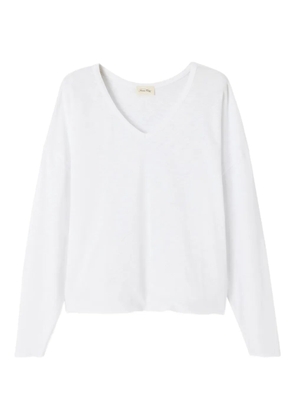American Vintage Sonoma long-sleeve V-neck T-shirt - White
