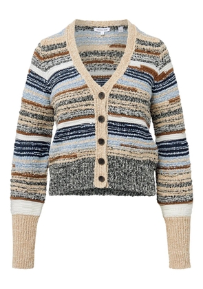 Veronica Beard striped button-closure cardigan - Neutrals