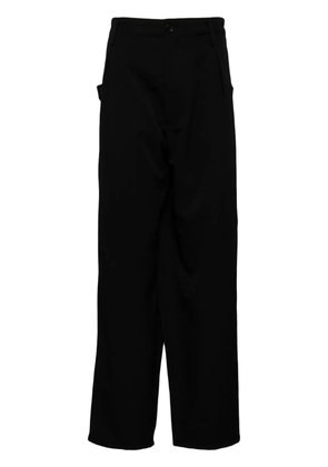Yohji Yamamoto tuck tab trousers - Black