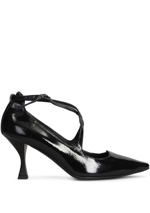 Julie Dee 75mm patent leather pumps - Black