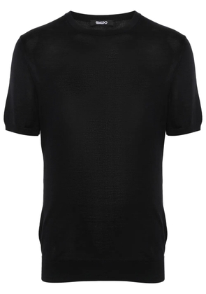 ERALDO knitted silk T-shirt - Blue