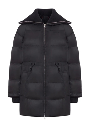 Gucci quilted ribbed-collar coat - Black