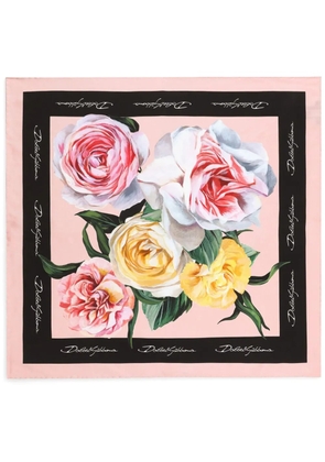 Dolce & Gabbana floral-print scarf - Pink