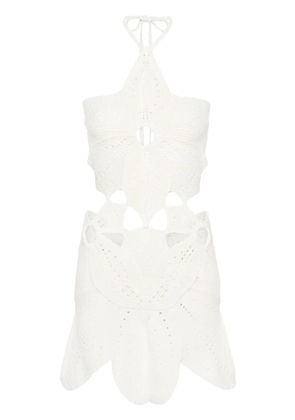Cult Gaia Floreana panelled knit dress - White