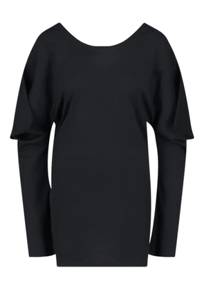 Setchu draped-detail mini dress - Black