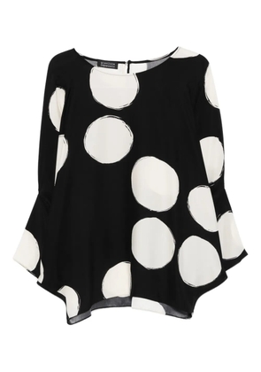 Gianluca Capannolo bell-sleeve polka-dot top - Black