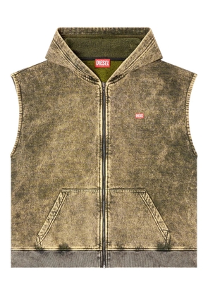 Diesel S-Boxt-Sl-Zip hooded gilet - Brown