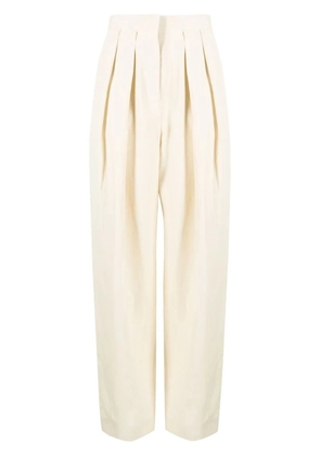 Stella McCartney high-waisted pleated trousers - Neutrals