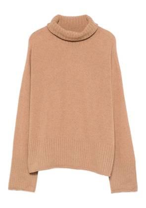 Aragona turtleneck ribbed jumper - Brown
