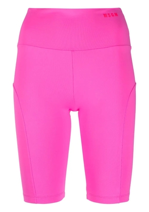 MSGM high-waist stretch shorts - Pink