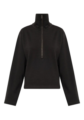 LEMAIRE high-neck zip-up sweatshirt - Black