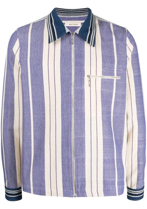 Wales Bonner Atlantic striped zipped jacket - White