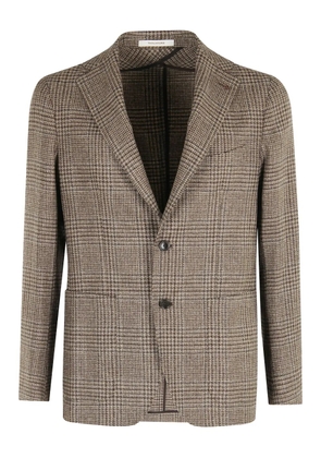 Tagliatore check jacket - Brown