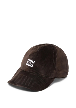 Miu Miu velvet cap - Brown
