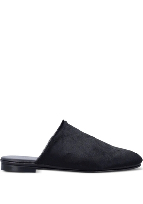 Alberta Ferretti fur flat mules - Black