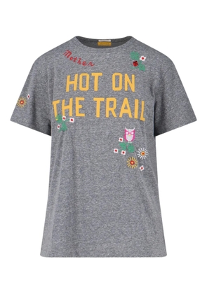 MOTHER The Rowdy embroidered T-shirt - Grey