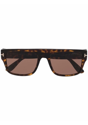 TOM FORD Eyewear tortoiseshell oversized-frame sunglasses - Brown