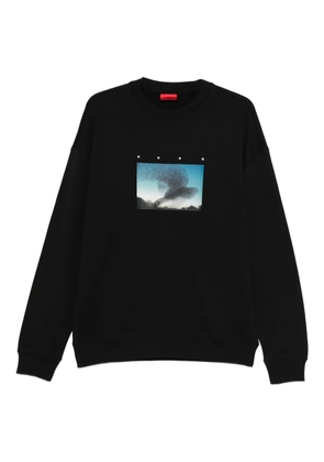HUGO graphic crew neck sweatshirt - Black
