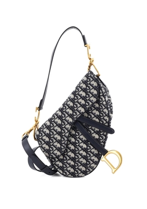 Christian Dior Pre-Owned Saddle Handbag with Strap Oblique Canvas Medium shoulder bag - Blue