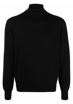 D4.0 roll neck knitted jumper - Black