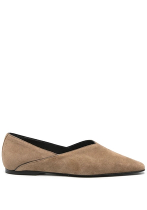 TOTEME suede ballet flats - Brown